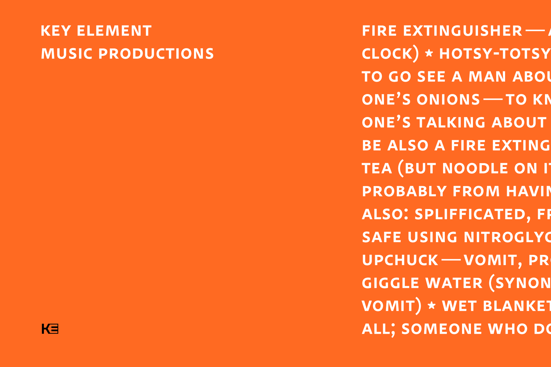 Example 1; showing use of logo and small caps