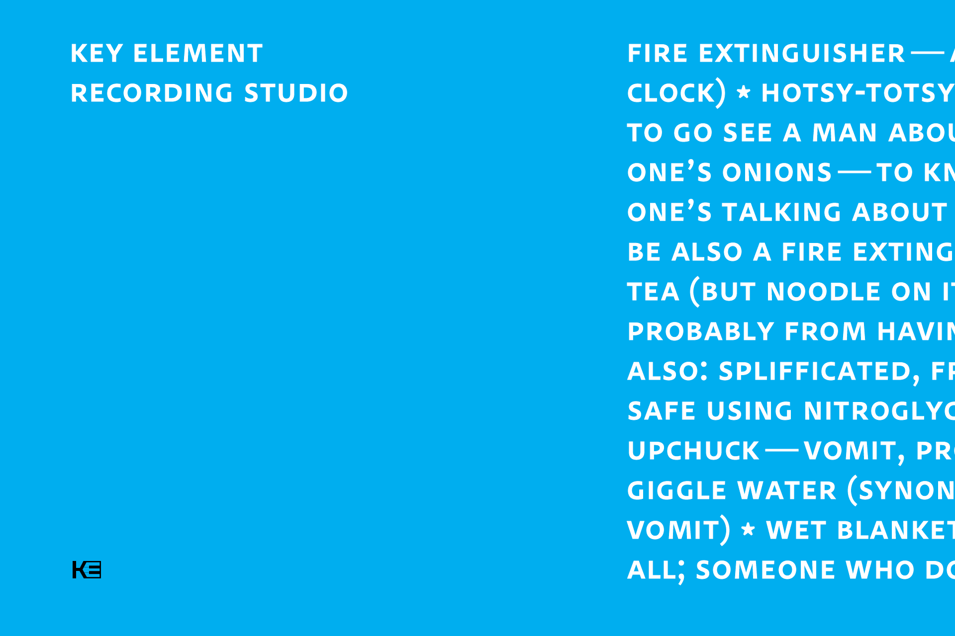 Example 2; showing use of logo and small caps